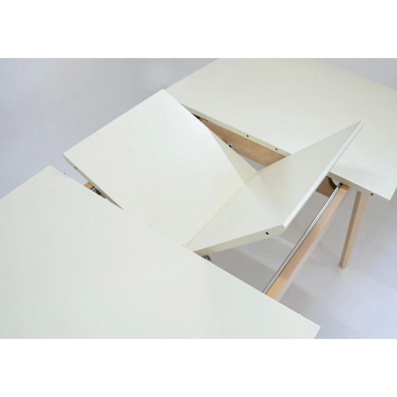 Стіл обідній Exen II 120 (160) х80 см Кремовий Intarsio