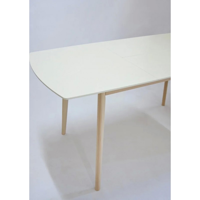 Стіл обідній Exen II 120 (160) х80 см Кремовий Intarsio