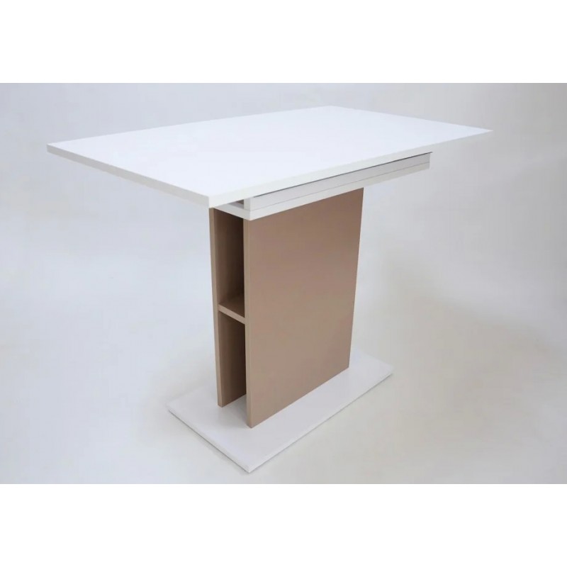 Стіл обідній Stoun 100(135)x60 см Біла Аляска / Латте Intarsio