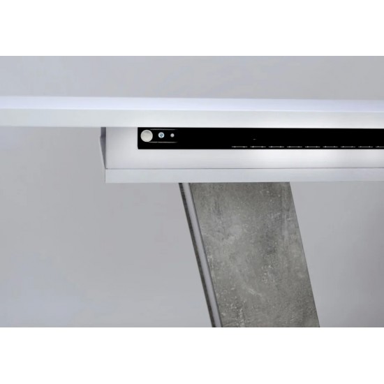 Стіл обідній Torino 140(180)x80 Біла Аляска / Індастріал Intarsio Стіл обідній Torino 140(180)x80 Біла Аляска / Індастріал Intarsio
