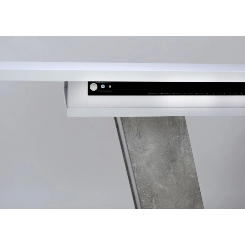 Стіл обідній Torino 140(180)x80 Біла Аляска / Індастріал Intarsio