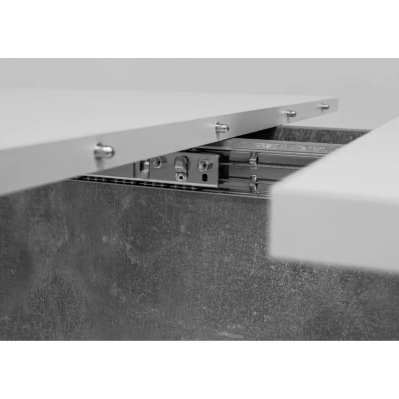 Стіл обідній розкладний Cosmo 110(145)х68 см Біла Аляска / Індастріал Intarsio