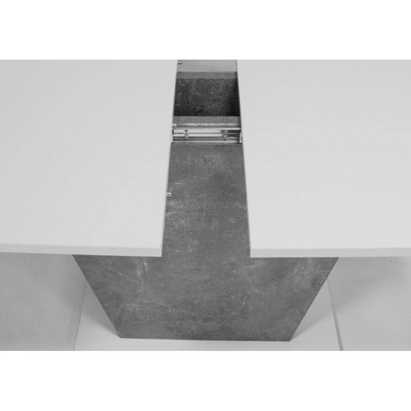 Стіл обідній розкладний Cosmo 110(145)х68 см Біла Аляска / Індастріал Intarsio