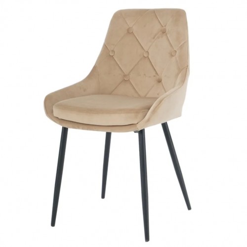 Стілець ALFIE чорний каркас/беж Intarsio