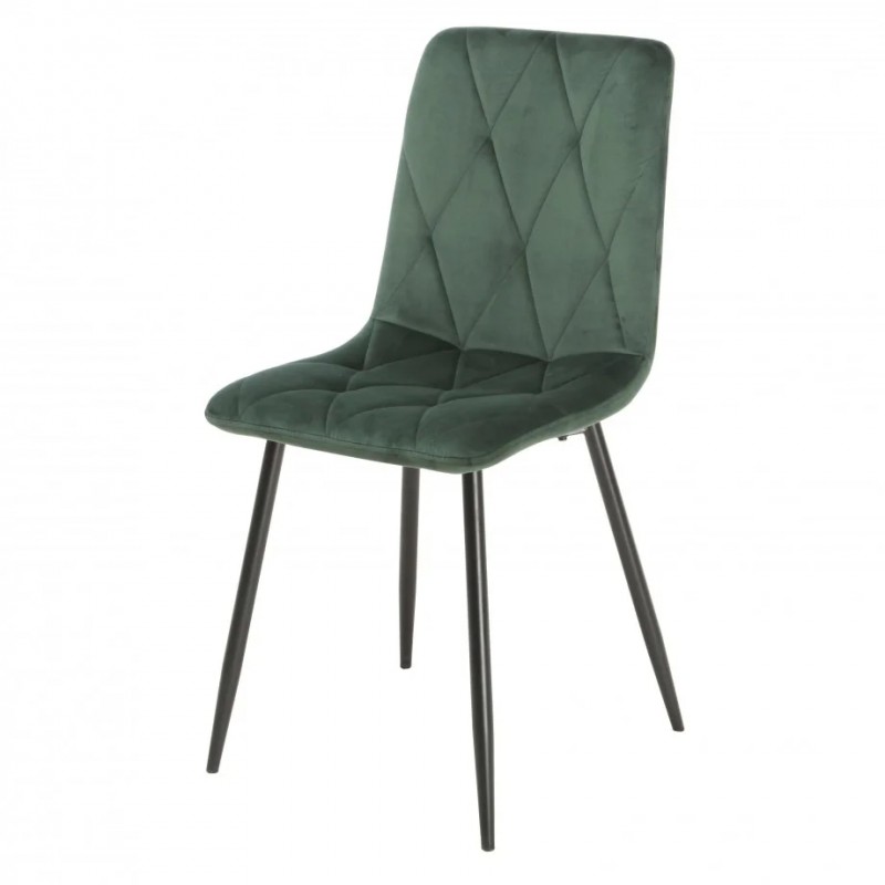 Стілець COREY чорний/зелений Intarsio