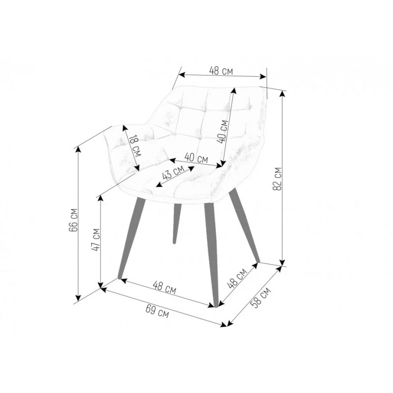 Стілець Elegante Бірюзовий Intarsio