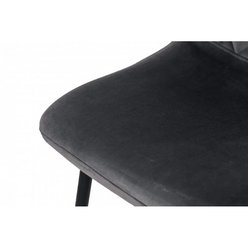 Стілець PERLA чорний каркас / сірий Intarsio