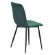 Стілець PERLA чорний каркас / зелений Intarsio