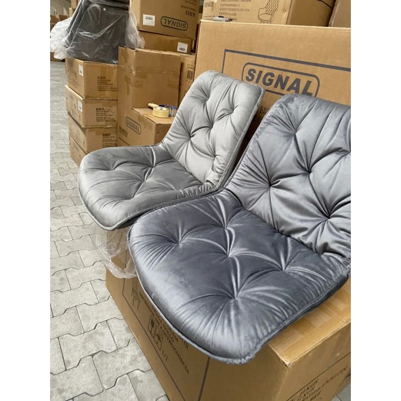 Стілець STYLE чорний / темно-сірий Intarsio