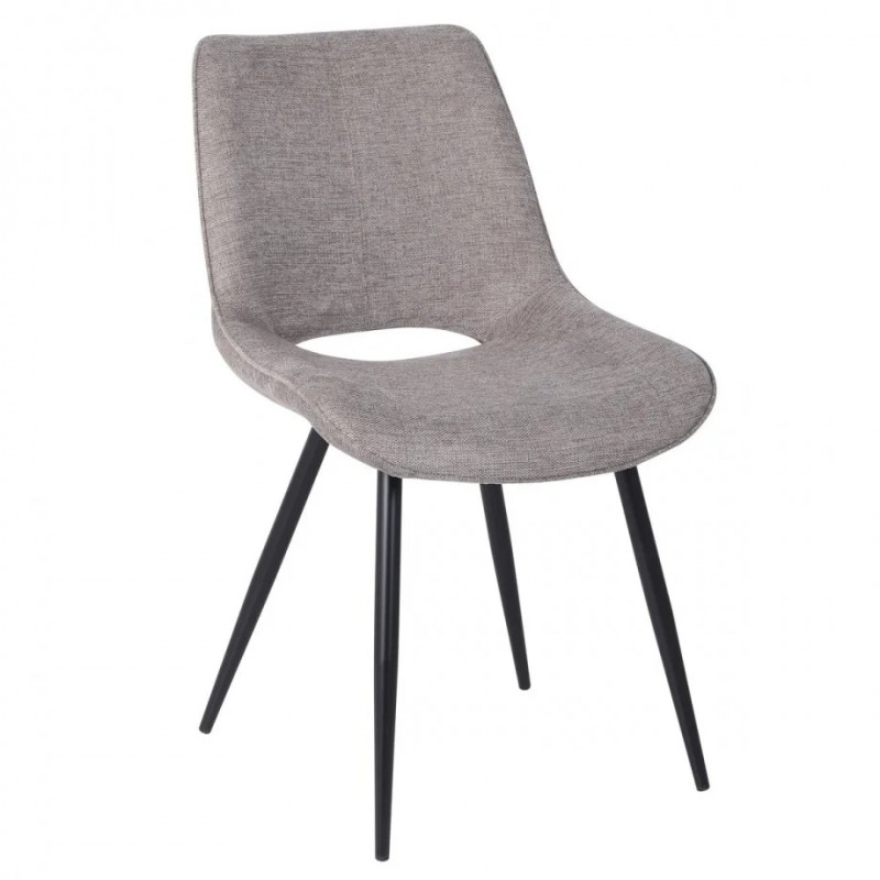 Стілець кухонний NORA Чорний каркас / Беж тканина Intarsio