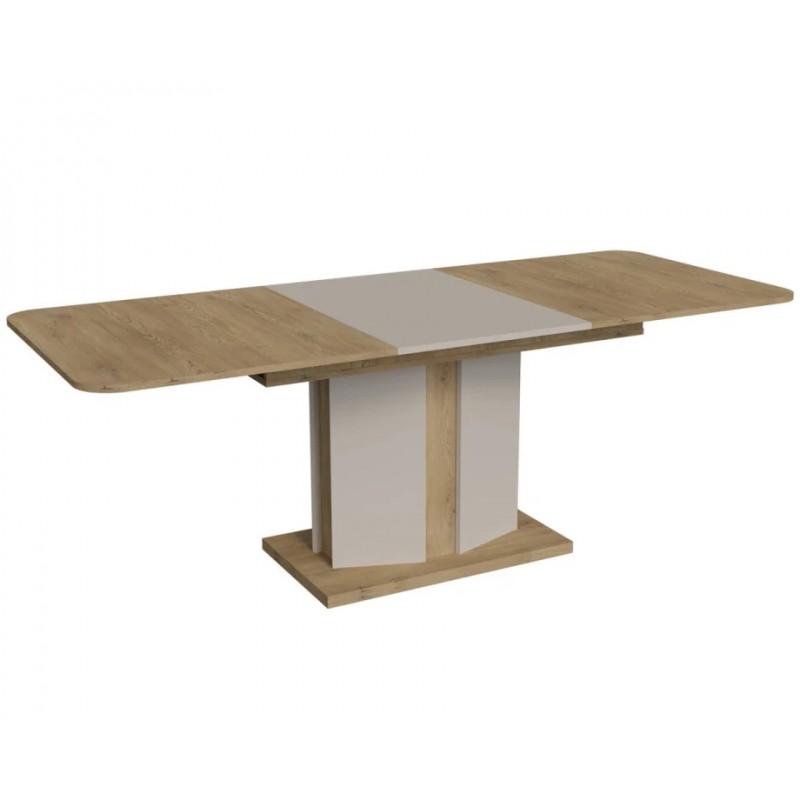 Обідній стіл розкладний CRYSTAL D/K MAX 160(190-220)х90 дуб кремона торро/кашемір Intarsio