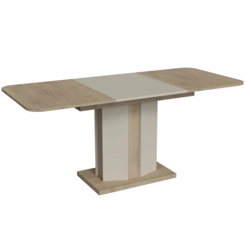 Обідній стіл розкладний CRYSTAL D/S 120(180)х80 дуб кремона котта/стоун бейж Intarsio