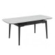Стіл DUBLIN CERAMIC 120(180)*80 білий мат/чорний каркас Intarsio