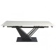 Стіл FERNANDO CERAMIC 140(200)*90 бежевий/чорний Intarsio