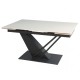 Стіл FERNANDO CERAMIC 140(200)*90 бежевий/чорний Intarsio
