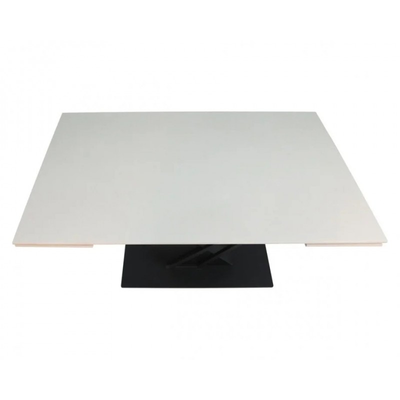 Стіл FERNANDO CERAMIC 140(200)*90 бежевий/чорний Intarsio