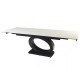 Стіл OVIDIO CERAMIC 160(240)*90 білий дуб/чорний каркас Intarsio