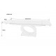 Стіл OVIDIO CERAMIC 160(240)*90 білий дуб/чорний каркас Intarsio