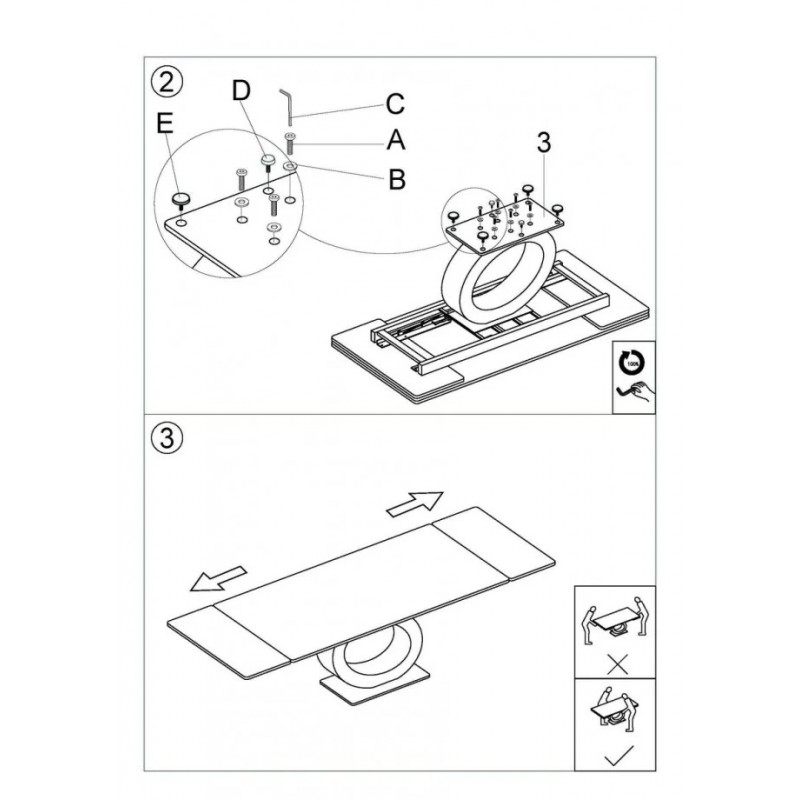 Стіл OVIDIO CERAMIC 160(240)*90 білий дуб/чорний каркас Intarsio