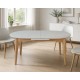 Стіл обідній розкладний ALBERTO CERAMIC 160(200)*90 бежевий мат/дерево Intarsio