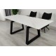Стіл обідній розкладний BERNARD CERAMIC 140(200)*90 білий мат/чорний Intarsio