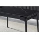 Стіл обідній розкладний BONN CERAMIC 130(180)*80 чорний мат/чорний каркас Intarsio