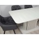 Стіл обідній розкладний CASANDRA S/A MAX 160(210)x90 шовковий камінь / антрацит Intarsio