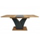 Стіл обідній розкладний DAKAR D/A Дуб крафт золотий / Антрацит 80-140 см. (180 см.)   Intarsio