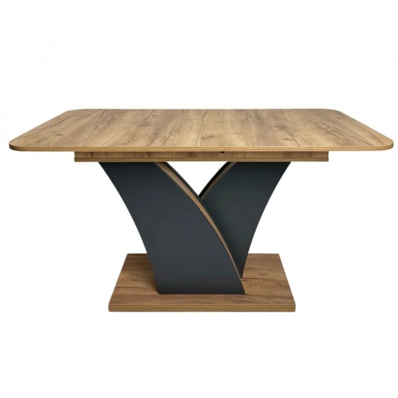 Стіл обідній розкладний DAKAR D/A Дуб крафт золотий / Антрацит 80-140 см. (180 см.)   Intarsio