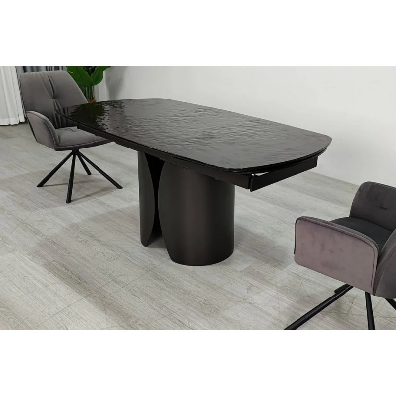 Стіл обідній розкладний EDGAR 160(240)*90 бронзовий/коричневий Intarsio