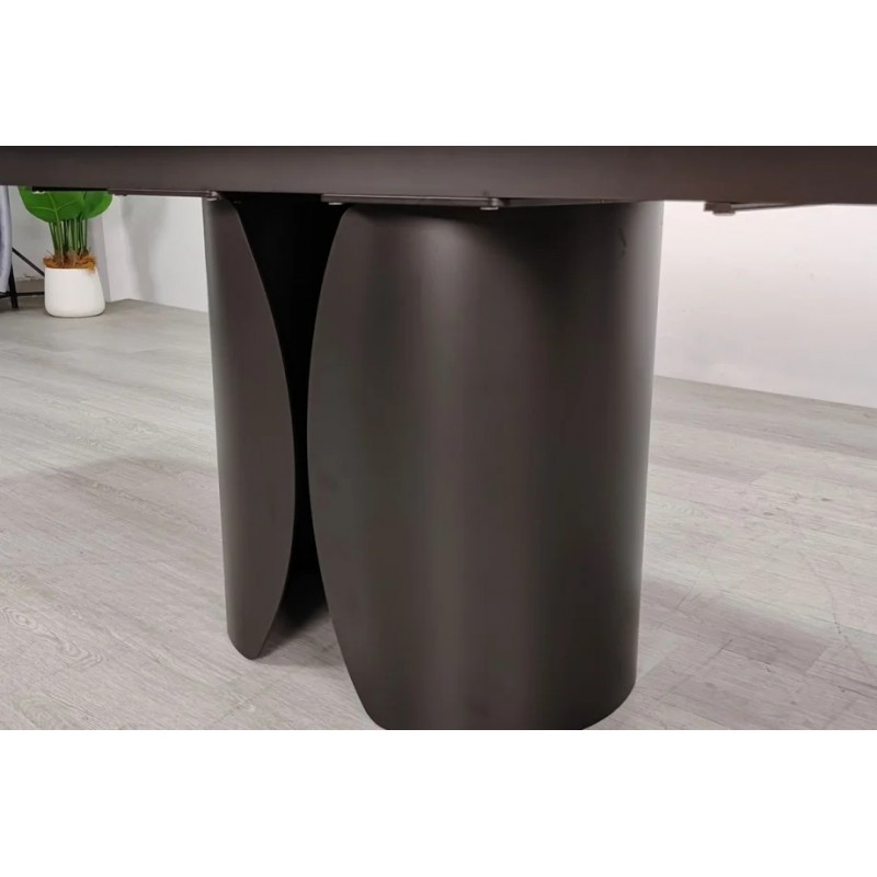 Стіл обідній розкладний EDGAR 160(240)*90 бронзовий/коричневий Intarsio