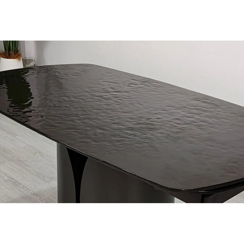 Стіл обідній розкладний EDGAR 160(240)*90 бронзовий/коричневий Intarsio