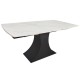 Стіл обідній розкладний GILBERT CERAMIC 160(240)*90 білий мат/чорний Intarsio