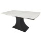 Стіл обідній розкладний GILBERT CERAMIC 160(240)*90 білий мат/чорний Intarsio