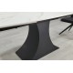 Стіл обідній розкладний GILBERT CERAMIC 160(240)*90 білий мат/чорний Intarsio