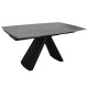 Стіл обідній розкладний GREYSON CERAMIC 160(240)*90 сірий мат/чорний Intarsio