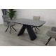 Стіл обідній розкладний GREYSON CERAMIC 160(240)*90 сірий мат/чорний Intarsio