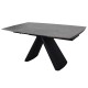 Стіл обідній розкладний GREYSON CERAMIC 160(240)*90 сірий мат/чорний Intarsio
