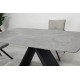 Стіл обідній розкладний GREYSON CERAMIC 160(240)*90 сірий мат/чорний Intarsio