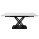 Стіл обідній розкладний HILDA CERAMIC 160(240)*90 білий мат/чорний Intarsio