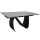 Стіл обідній розкладний JULIAN CERAMIC 160(240)*90 сірий мат/чорний Intarsio