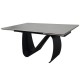 Стіл обідній розкладний JULIAN CERAMIC 160(240)*90 сірий мат/чорний Intarsio