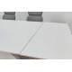 Стіл обідній розкладний LAURA CERAMIC 160(240)*90 білий мат/білий Intarsio