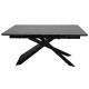 Стіл обідній розкладний MADISON CERAMIC 160(240)*90 чорний мат/чорний Intarsio
