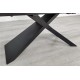 Стіл обідній розкладний MADISON CERAMIC 160(240)*90 чорний мат/чорний Intarsio