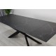 Стіл обідній розкладний MADISON CERAMIC 160(240)*90 чорний мат/чорний Intarsio