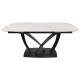 Стіл обідній розкладний TYLER CERAMIC 160(240)*90 білий мат/чорний Intarsio