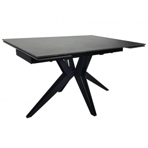 Стіл обідній розкладний VINCENT CERAMIC 140(200)*90 графіт мат/чорний Intarsio
