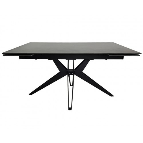 Стіл обідній розкладний VINCENT CERAMIC 140(200)*90 графіт мат/чорний Intarsio