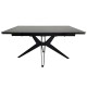 Стіл обідній розкладний VINCENT CERAMIC 140(200)*90 графіт мат/чорний Intarsio